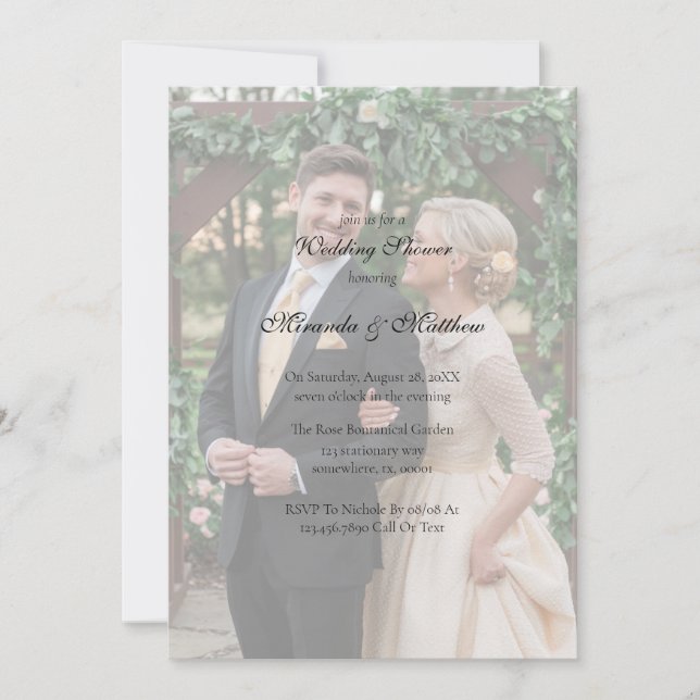 Butter-Gul ros Bouquet-Möhippa Inbjudningar (Framsida)