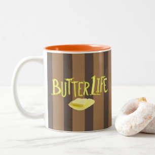 Butter Life Brown Rand BG Två-Tonad Mugg