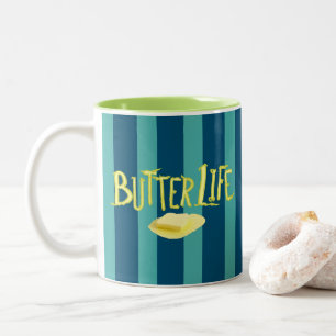 Butter Life Teal Rand BG Två-Tonad Mugg