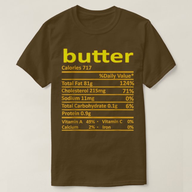 Butter Näring Funny Thanksgiving Costume Food C T Shirt (Design framsida)