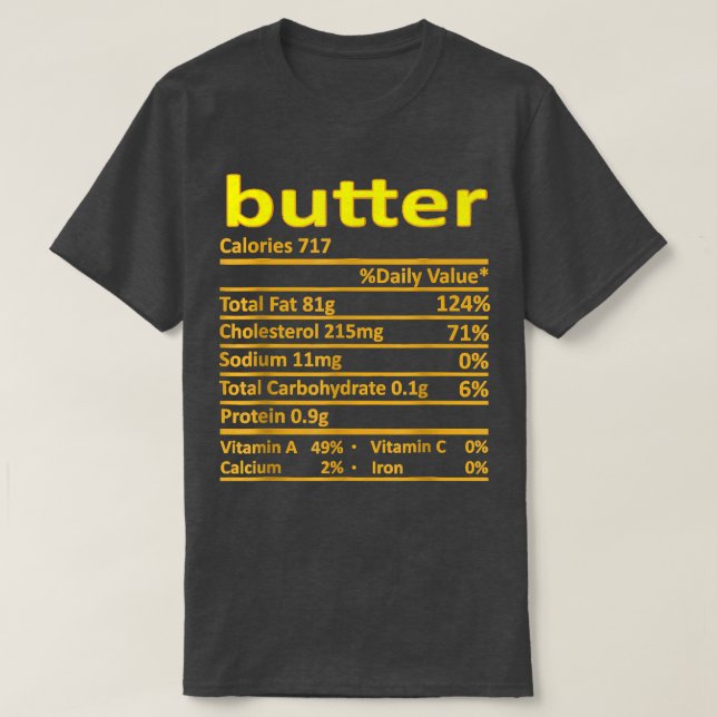 Butter Näring Funny Thanksgiving Costume Food C T Shirt (Design framsida)