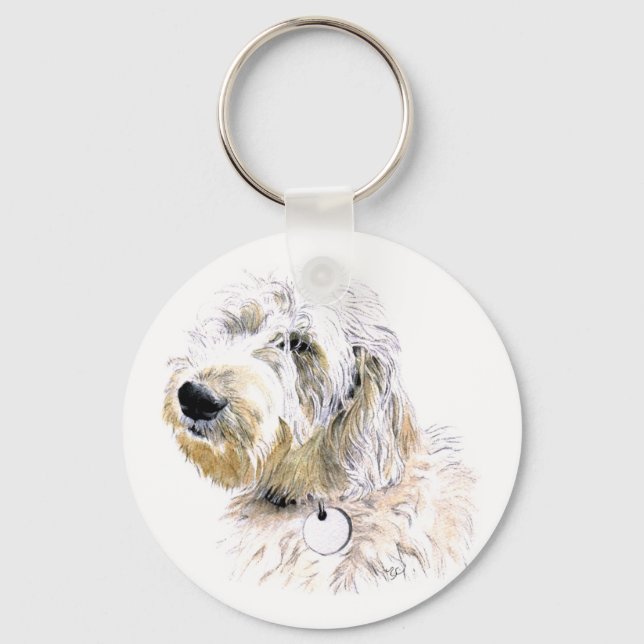 Butter the Labradoodle Keychain Nyckelring (Framsida)