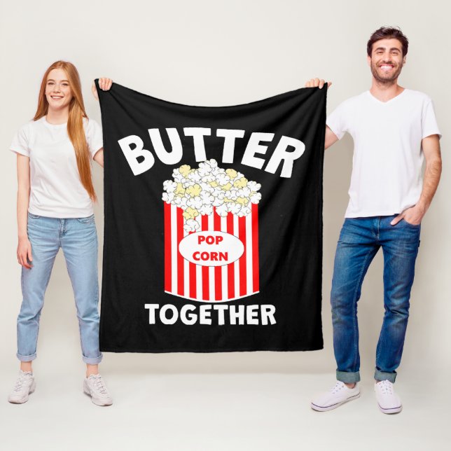 BUTTER Tillsammans Film Popcorn Fleecefilt (På plats)