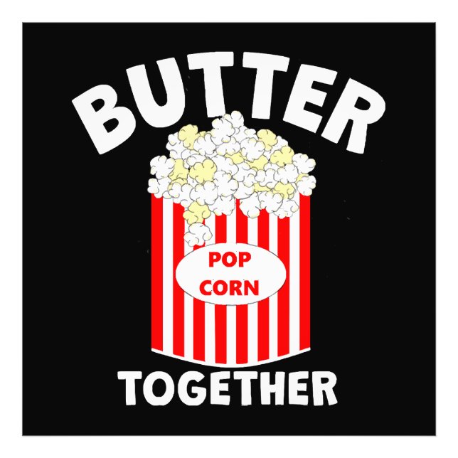 BUTTER Tillsammans Film Popcorn Fototryck (Framsidan)
