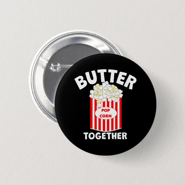 BUTTER Tillsammans Film Popcorn Knapp (Framsida & baksida)