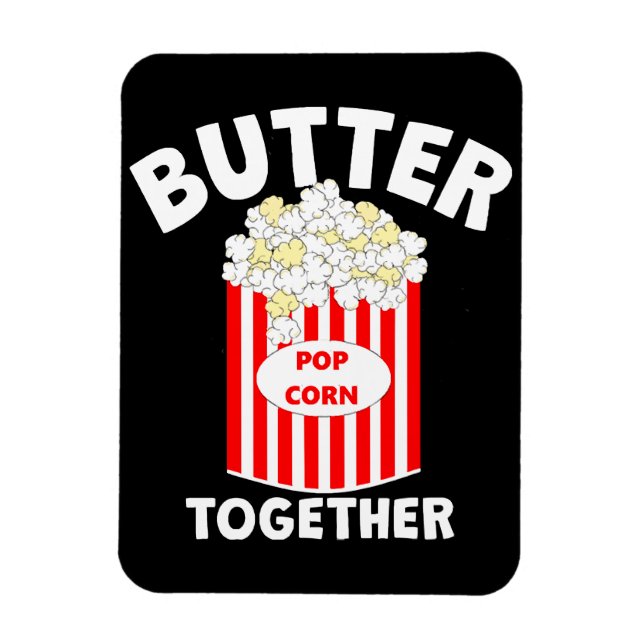 BUTTER Tillsammans Film Popcorn Magnet (Vertikal)
