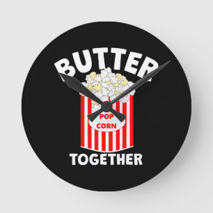 BUTTER Tillsammans Film Popcorn Rund Klocka