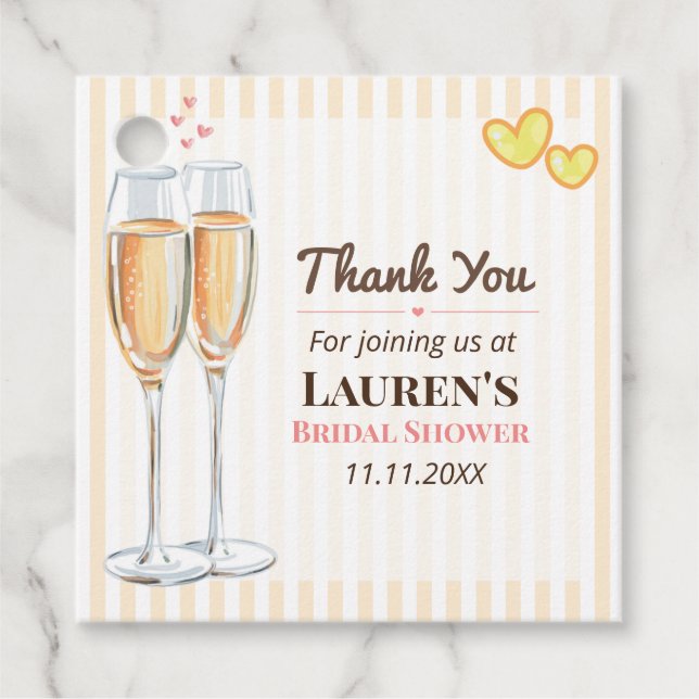 Butter Together Bridal Shower Thank You  Gåvor Etiketter (Framsida)