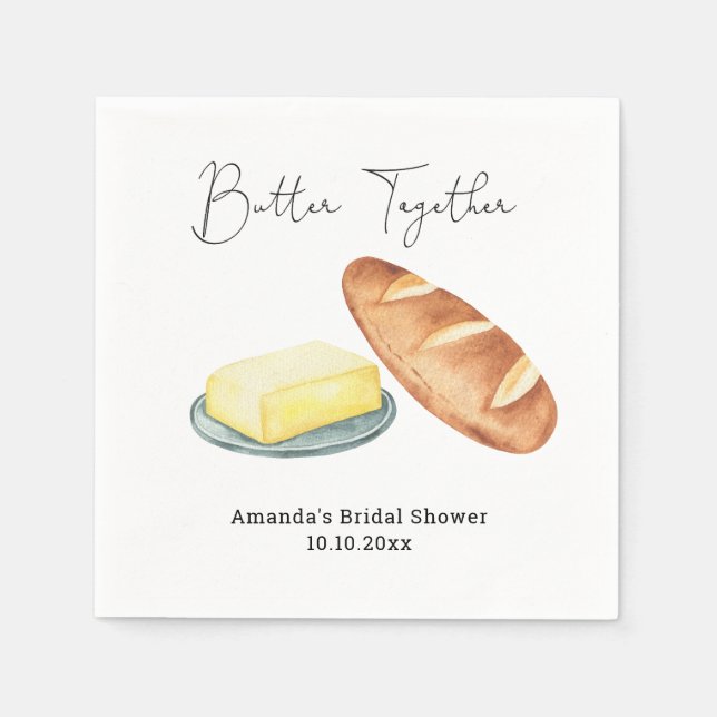 Butter Together Bröllopsfest  Pappersservett (Framsidan)