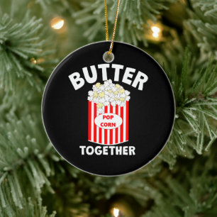 BUTTER Together Movie Popcorn Julgransprydnad Keramik