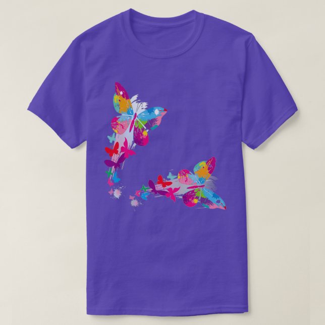 Butter Trasa Rainbow Butterfly T Shirt (Design framsida)