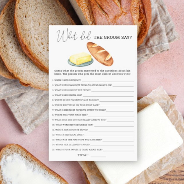 Butter - Vad sa brudgummen möhippa-spel? (Skapare uppladdad)