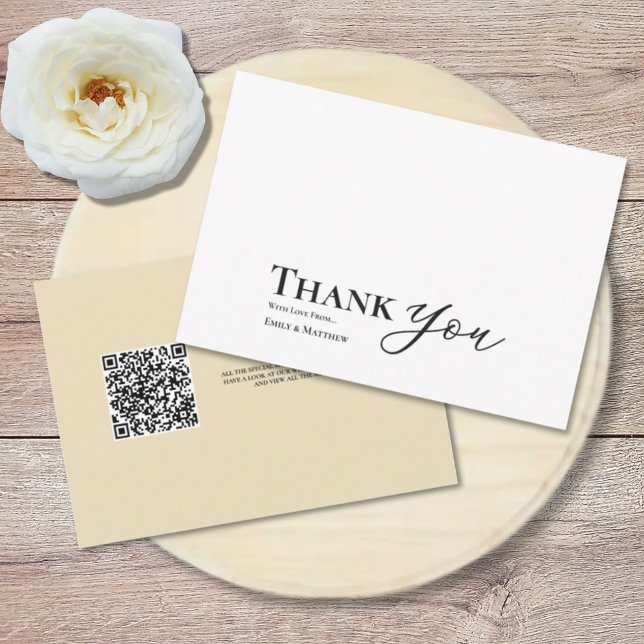 Butter Yellow Wedding Thank You Card (Skapare uppladdad)