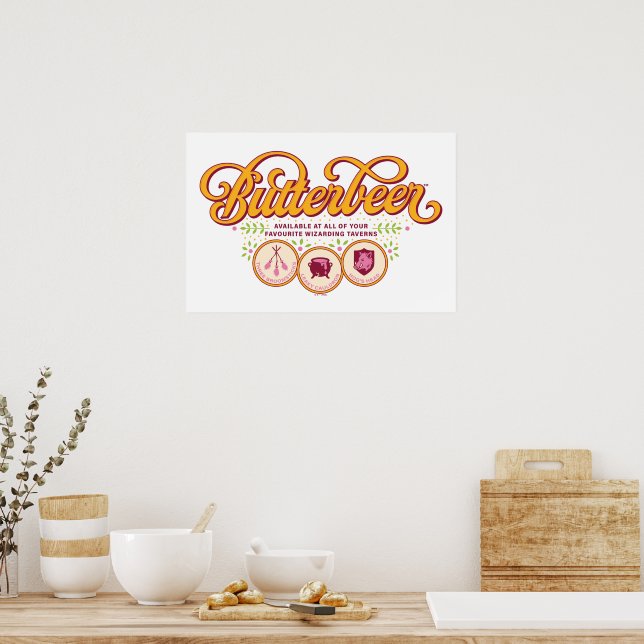 BUTTERBEER™ Available At Wizarding Taverns Poster (Kök)