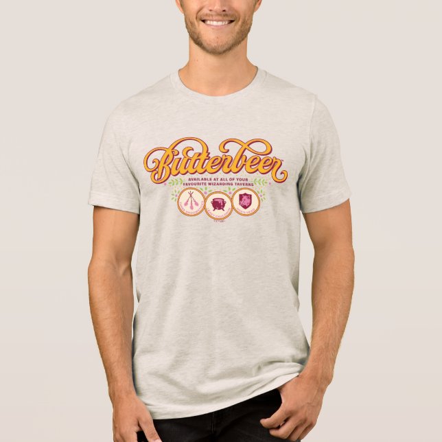 BUTTERBEER™ Available At Wizarding Taverns T Shirt (Framsida)
