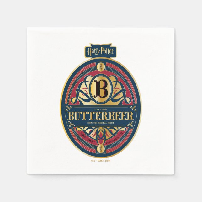 BUTTERBEER™-Lodräts Logotyp Pappersservett (Framsidan)
