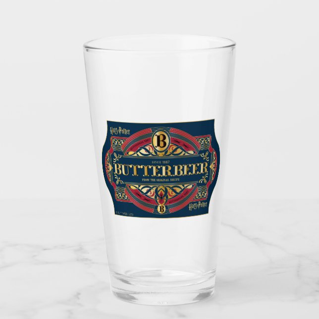 BUTTERBEER™-Vågräts Logotyp Glaskopp (Framsida)
