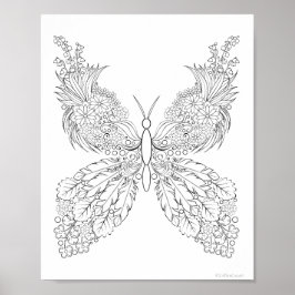 Butterblommor #13 Fantasy Coloring Poster