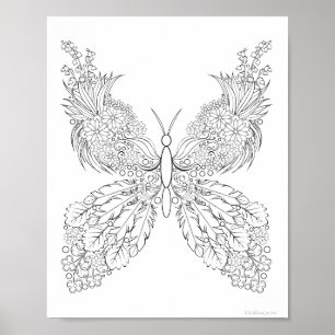 Butterblommor #13 Fantasy Coloring Poster
