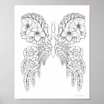 Butterblommor #1-färgning Poster