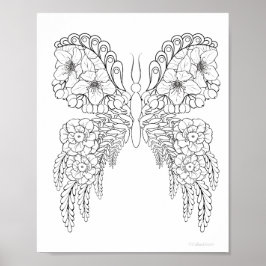 Butterblommor #1-färgning Poster