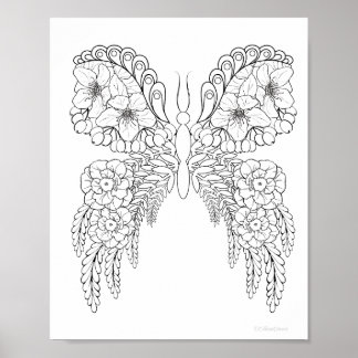 Butterblommor #1-färgning Poster