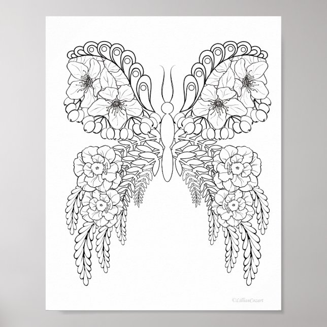 Butterblommor #1-färgning Poster (Framsidan)