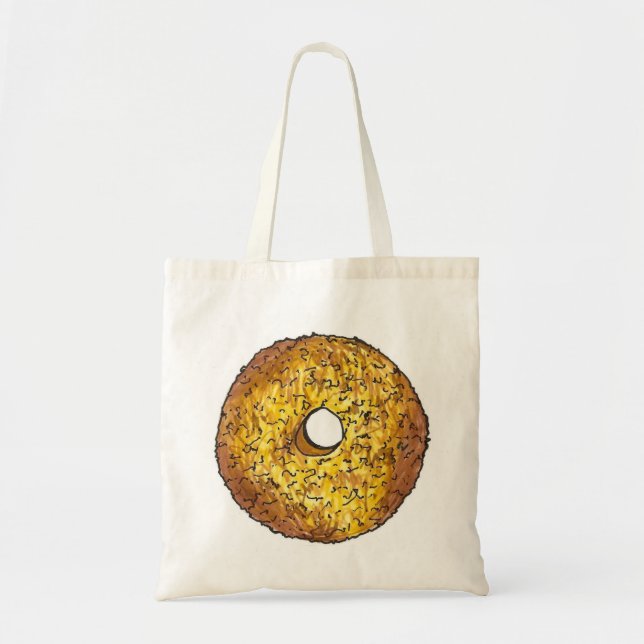 Buttercrunch Donut Doughnut Breakfast Tote Bag Tygkasse (Framsidan)