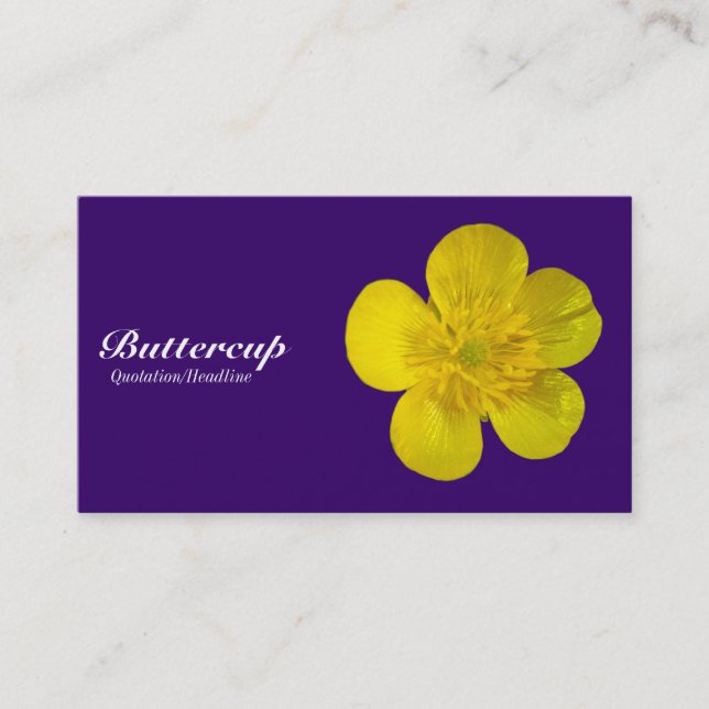 Buttercup - djupt - lilor 330066 visitkort (Framsida)
