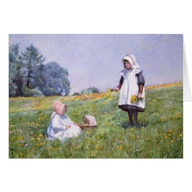 Buttercups och daisy hälsningskort (Framsidan Horizontal)