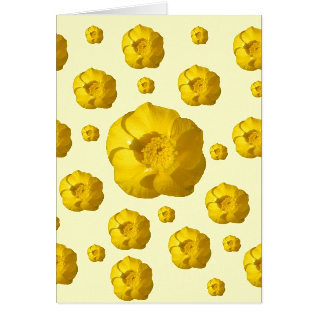 Buttercupskort Hälsningskort (Framsidan)