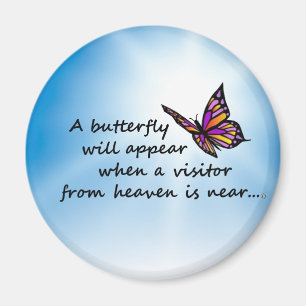 Butterefly besökare från himmel magnet