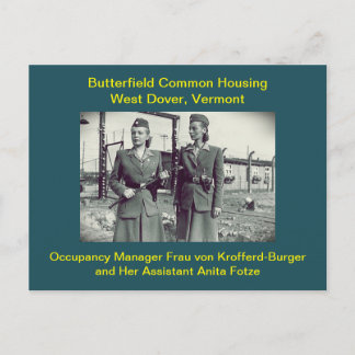 Butterfield Housing Humor: Postcard Vykort