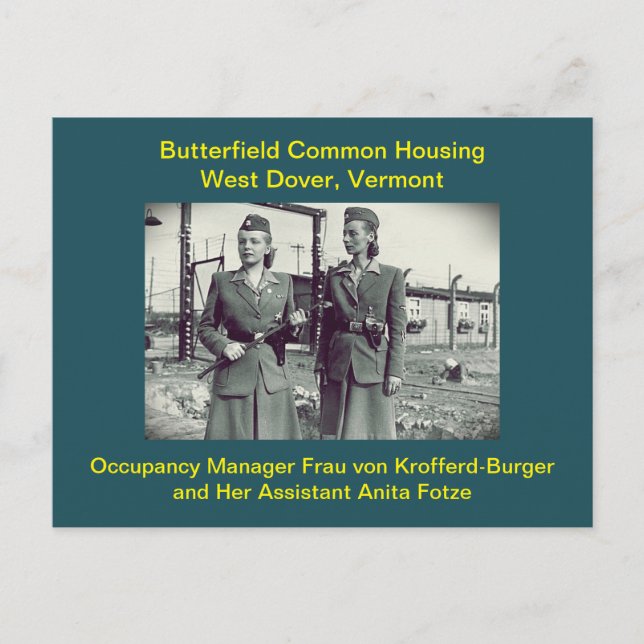 Butterfield Housing Humor: Postcard Vykort (Framsida)