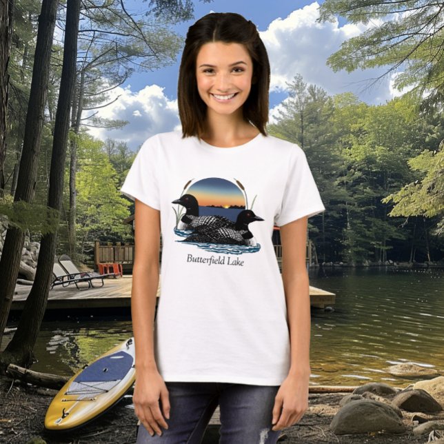 Butterfield Lake Loon Pair T Shirt (Skapare uppladdad)