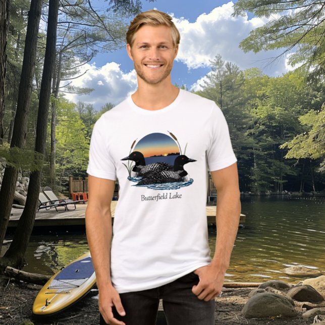 Butterfield Lake Loon Pair T Shirt (Skapare uppladdad)