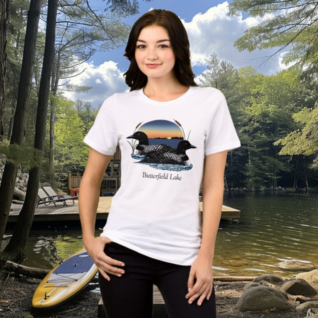 Butterfield Lake Loon Pair T Shirt (Skapare uppladdad)