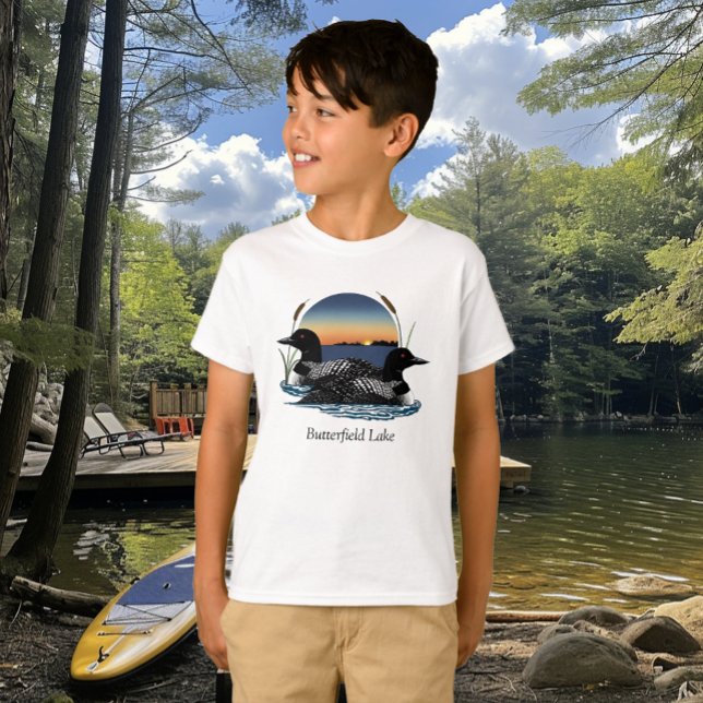 Butterfield Sjö Loon Pair T Shirt (Skapare uppladdad)