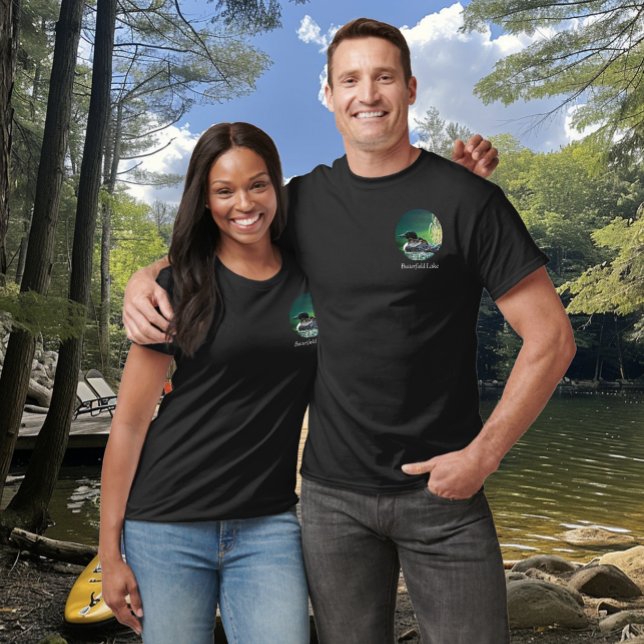 Butterfield Sjö White Manar Loon Family T Shirt (Skapare uppladdad)