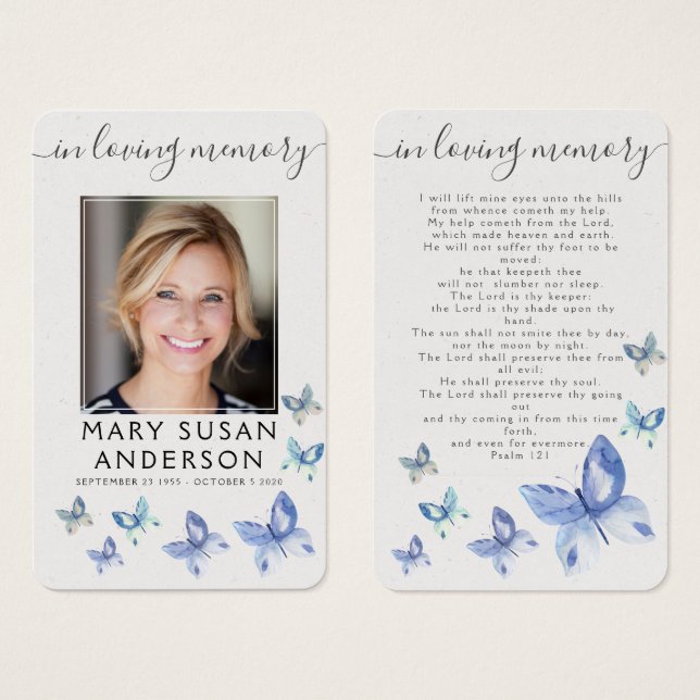 Butterfles-fotopatbubblor-mönsterkort Visitkort (Framsida & baksida)