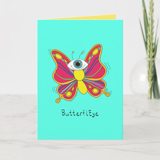 ButterflEYE - Cyclopes Butterfly Greeting Card Kort (Framsida)