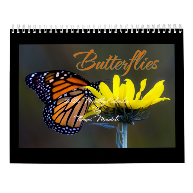Butterflies 2026 Calendar by Tom Minutolo Kalender (Baksida)