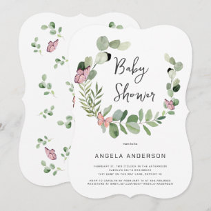 Butterflies all runt babystöttepet inbjudningar