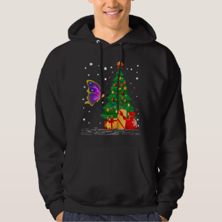 Butterflies Älskare Gift Santa Hat Butterfly Chris Hoodie