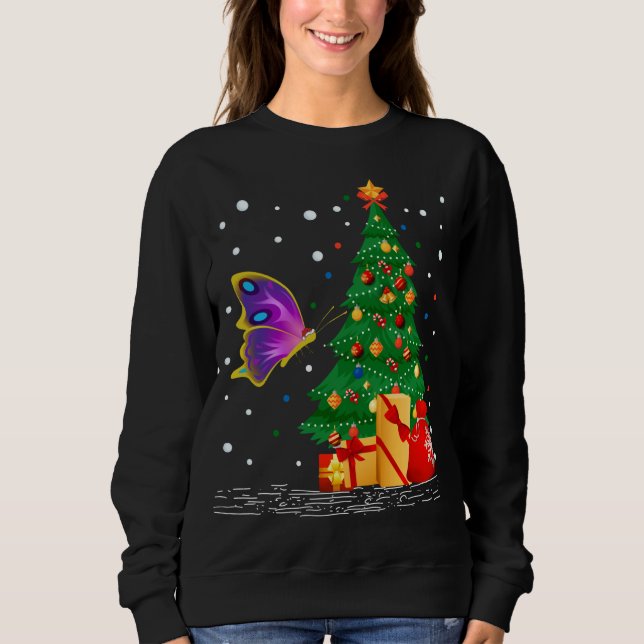 Butterflies Älskare Gift Santa Hat Butterfly Chris T Shirt (Framsida)