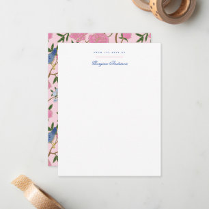 Butterflies and Birds Blommigt Personal Stationery Anteckningskort