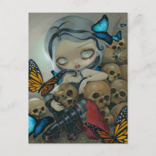 "Butterflies and Bones" vykort