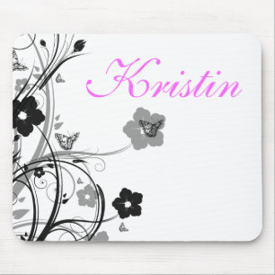 Butterflies and Flowers, Personal Mouse Pad Musmatta