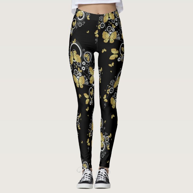 Butterflies and Gears. Leggings (Framsida)