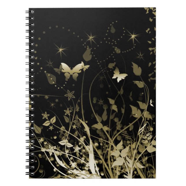 Butterflies Anteckningsbok Med Spiral (Framsidan)